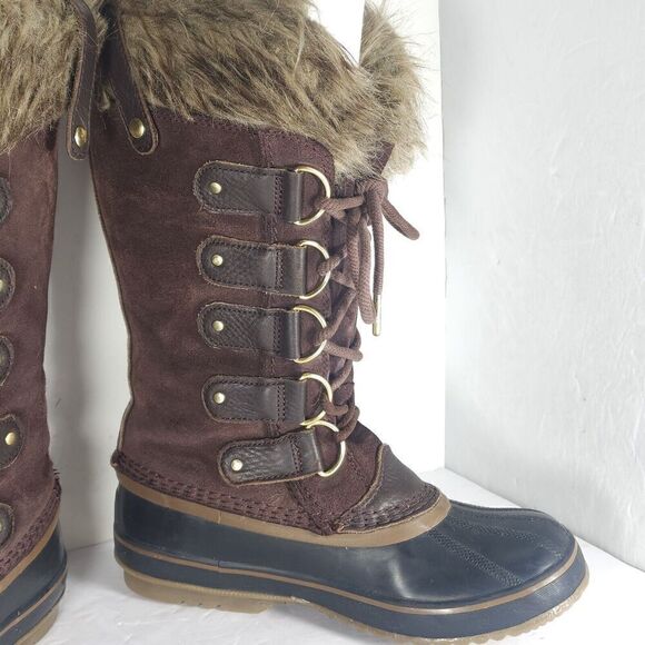 Sorel Women's Joan Of Arctic US8 Brown Waterproof Lined Shearling Snow Boots - Picture 6 of 16